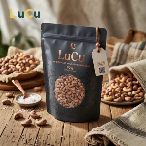 Hạt điều rang muối đóng gói cao cấp làm quà tặng sang trọng