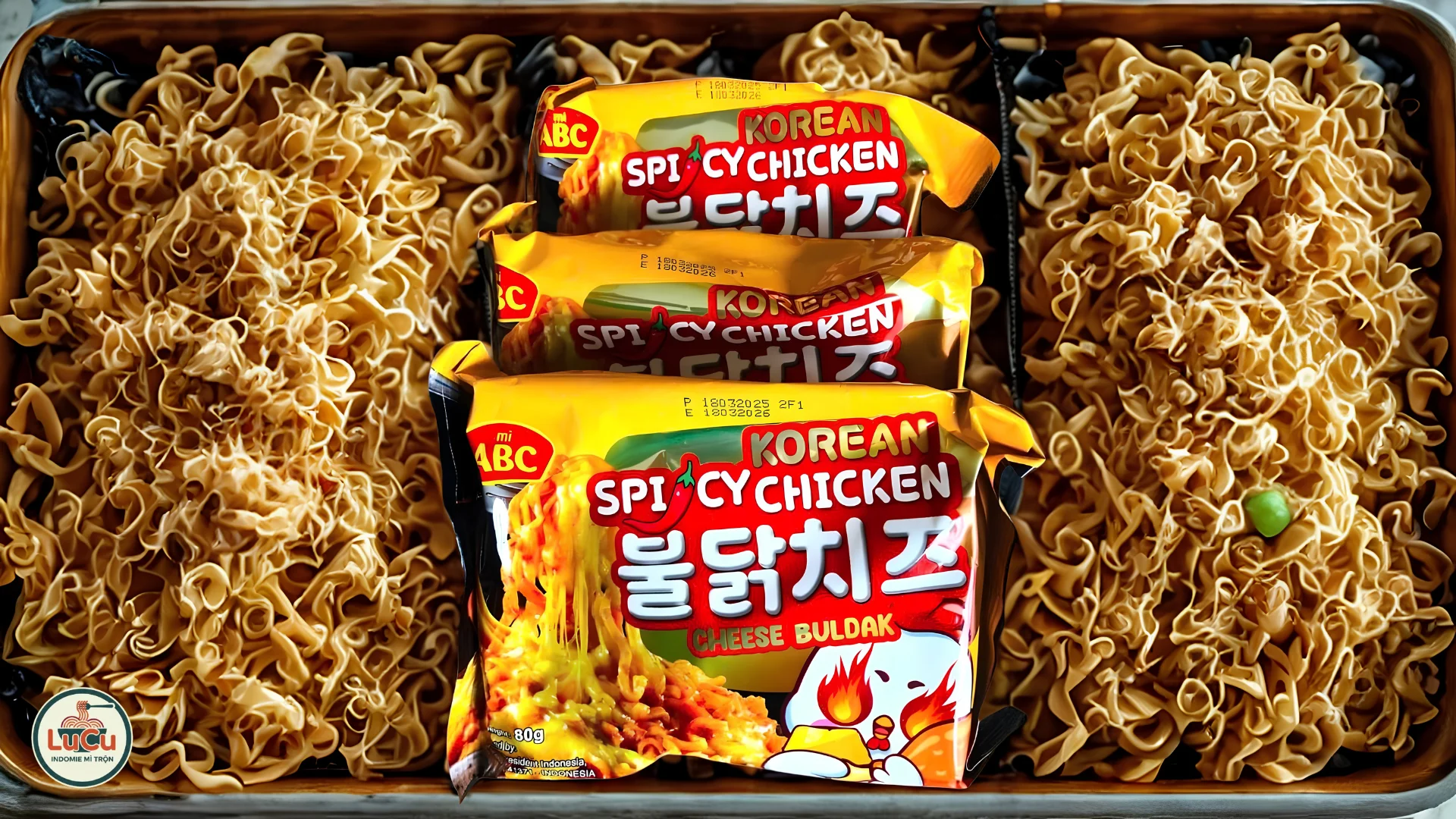 Mì trộn gà cay Hàn Quốc ABC vị gà cay phô mai phong cách Hàn Quốc