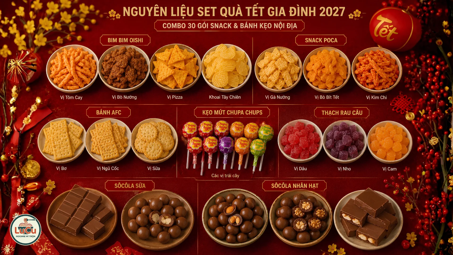 Nguyên liệu set quà tết gia đình