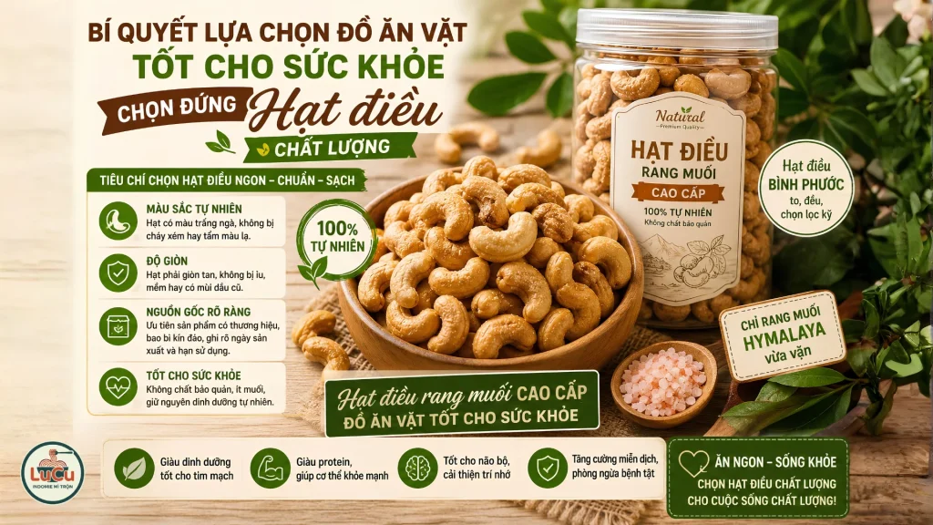 Hạt điều rang muối - đồ ăn vặt tốt cho sức khỏe của shop
