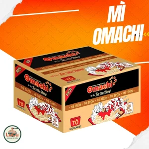 thùng mì trộn omachi thịt xiên nướng ăn vặt