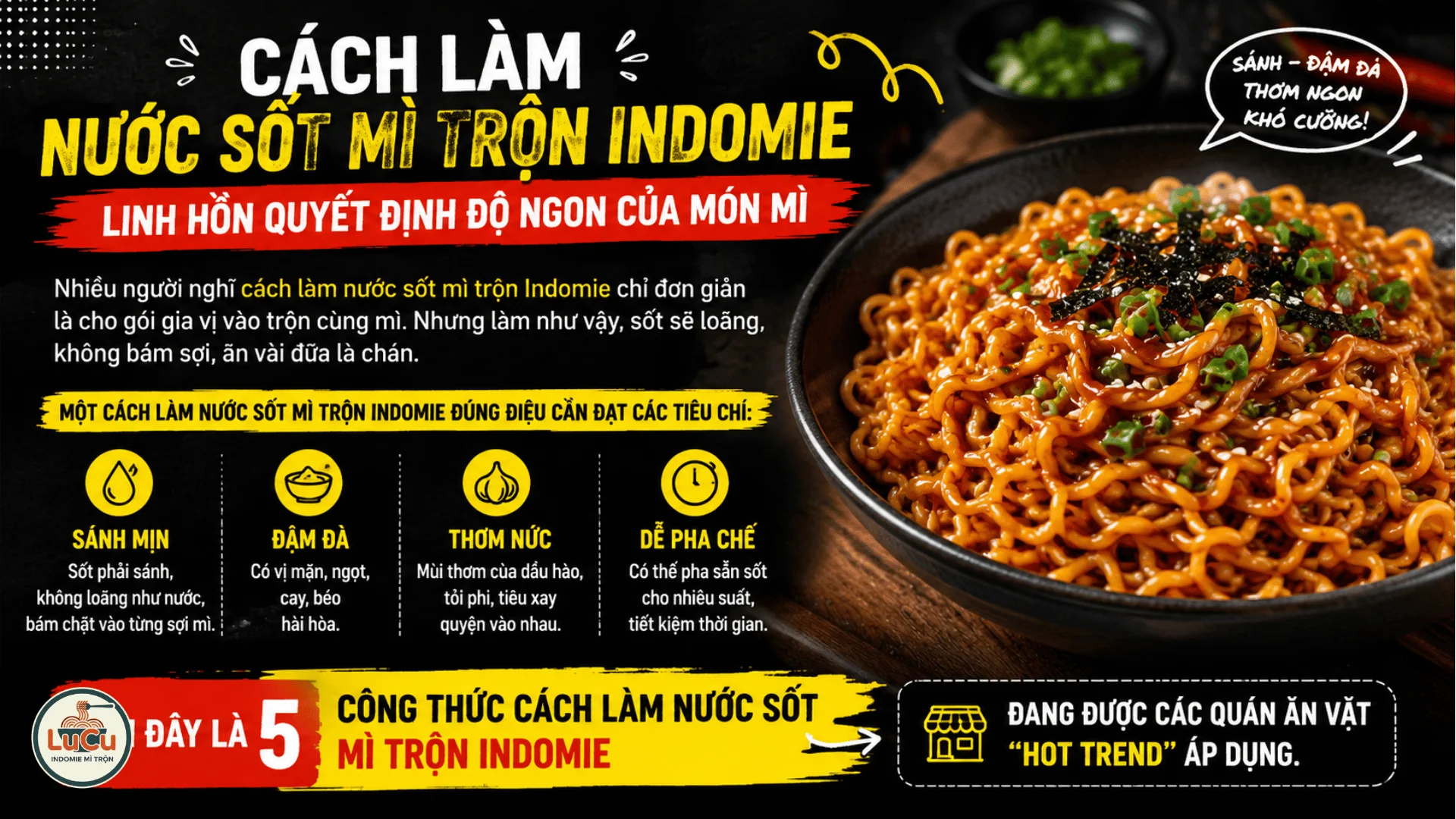 Cách làm nước sốt mì trộn Indomie – linh hồn quyết định độ ngon của món mì